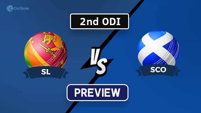 SL vs SCO 2nd ODI Dream11