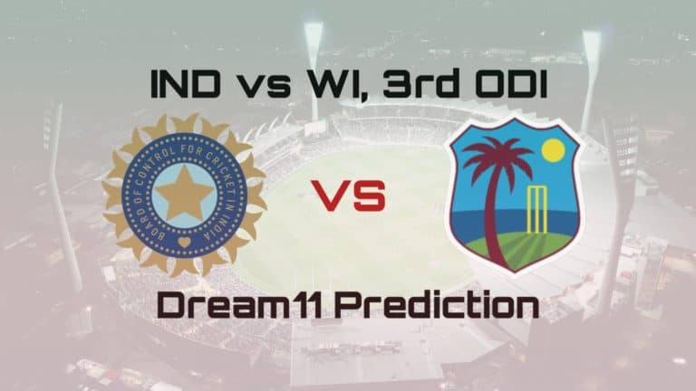 IND vs WI Dream11 Team Prediction 3rd ODI