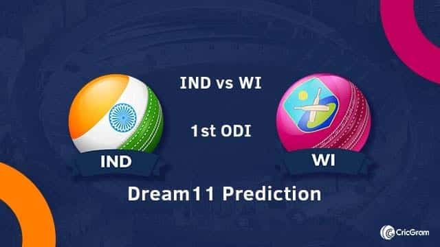 IND vs WI Dream11 Team Prediction 1st ODI