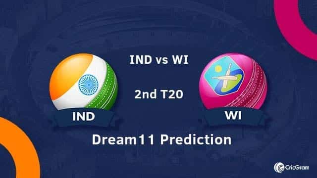IND vs WI Dream11 Team Prediction 2nd t20