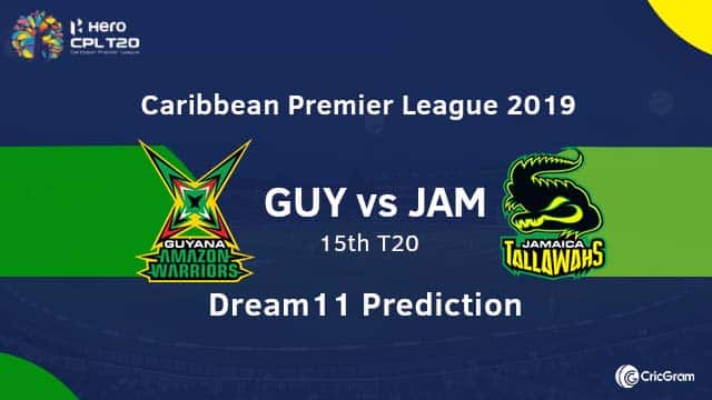 GUY vs JAM Dream11 Team