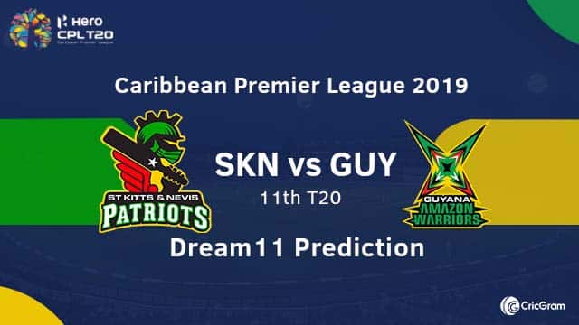 SKN vs GUY Dream11 Prediction