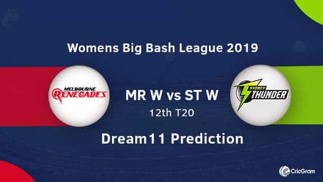 MR-W vs ST-W Dream11 Prediction 12th Match WBBL 2019