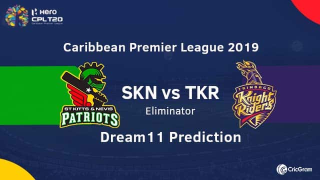 SKN vs TKR Dream11 Team Prediction 31st Match CPL 2019