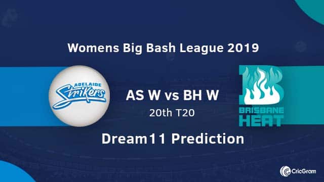 AS-W vs BH-W Dream11 Prediction 20th Match WBBL 2019
