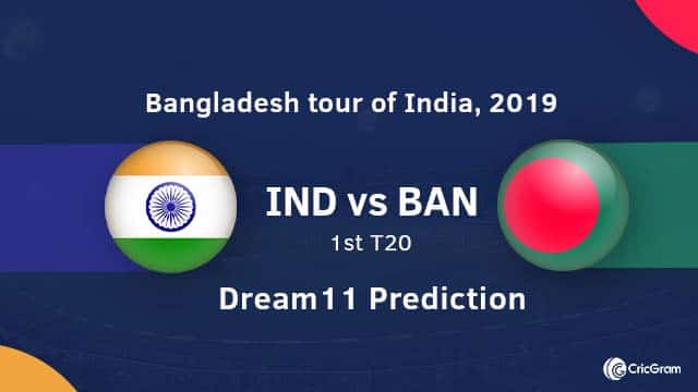 IND vs BAN Dream11 Team Prediction & Top Picks: 1st T20