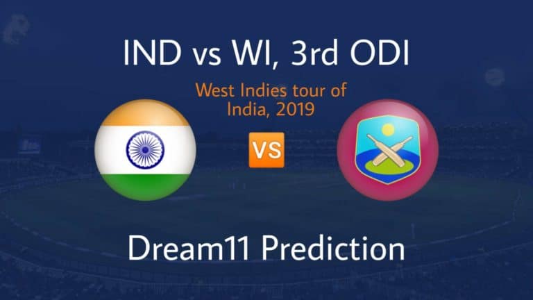 IND vs WI Dream11 Prediction 3rd ODI 22 December 2019