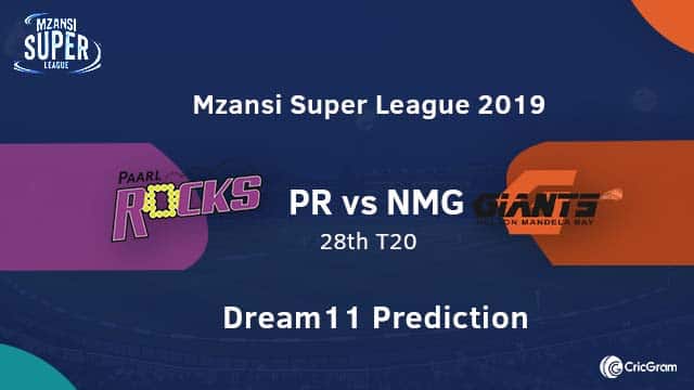 PR vs NMG Dream11 Team Prediction & Preview: 28th Match, MSL 2019  