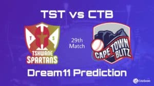 TST vs CTB Dream11 Prediction 29th Match Mzansi Super League 2019