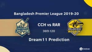 CCH vs RAR Dream11 Prediction 36th Match BPL 2019-20