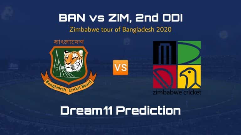 BAN vs ZIM Dream11 Prediction 2nd ODI Zimbabwe tour of Bangladesh 2020