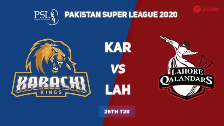 KAR vs LAH Dream11 prediction 26th Match PSL 2020