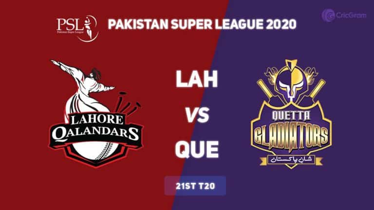 LAH vs QUE Dream11 prediction 21st Match PSL 2020