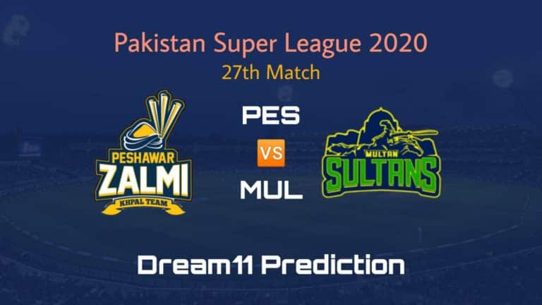 PES vs MUL Dream11 Prediction 27th Match Pakistan Super League 2020