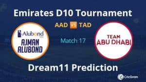 AAD vs TAD Dream11 Prediction and Match Preview