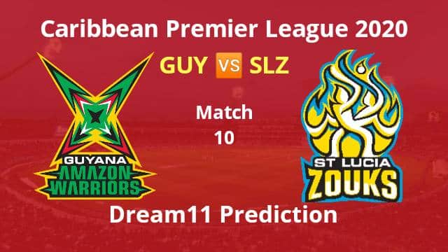 GUY vs SLZ Dream11 Prediction 10th Match