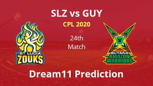 St Lucia Zouks vs Guyana Amazon Warriors Dream11 Prediction