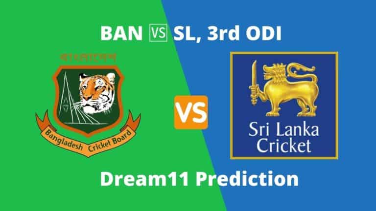 BAN vs SL 3rd ODI Dream11 Prediction