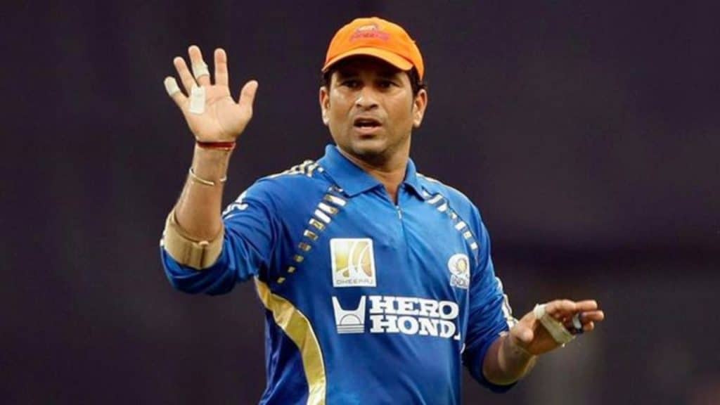 Sachin Tendulkar with IPL Orange Cap