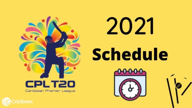 CPL 2021 Schedule Starting date