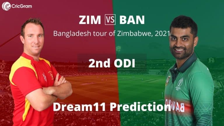 ZIM vs BAN Dream11 2nd ODI 18th July 2021