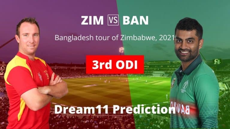 ZIM vs BAN Dream11 Prediction 3rd ODI