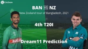 BAN vs NZ Dream11 Team Prediction 4th T20I