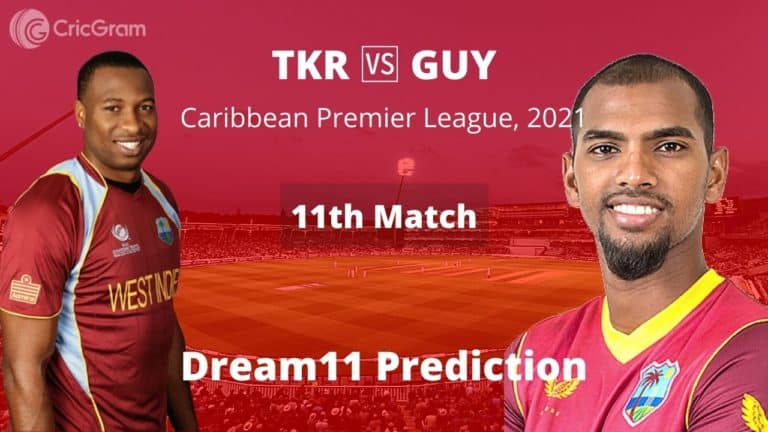 TKR vs GUY Dream11 1st September 2021