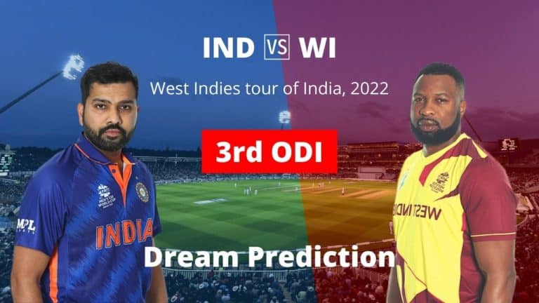 IND vs WI Dream11 Prediction 3rd ODI