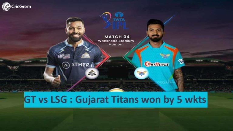GT vs LSG IPL match Result
