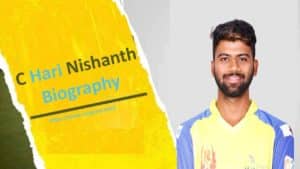 C Hari Nishanth Biography