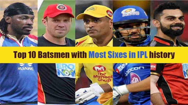 Top 10 batsmen with most sixes in IPL history