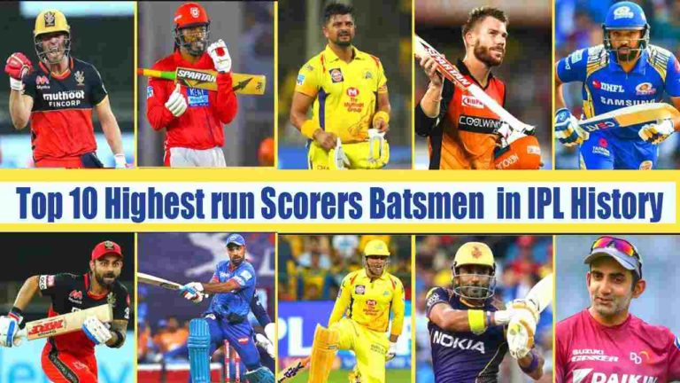 Top10 highest run scorers batsmen in IPL History