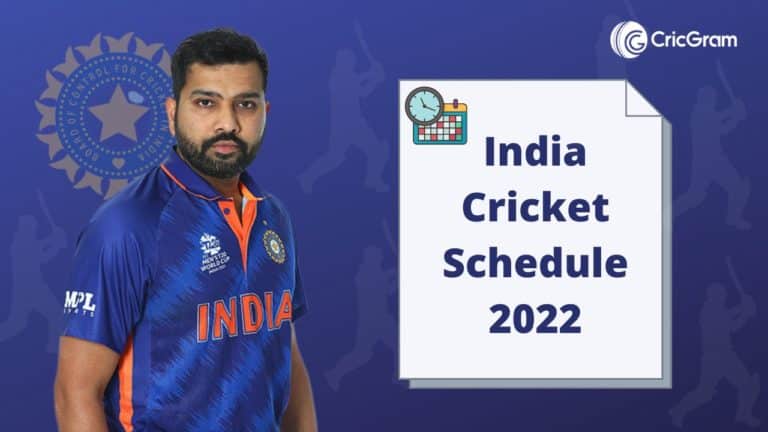 Indian Cricket Team Upcoming Matches 2022