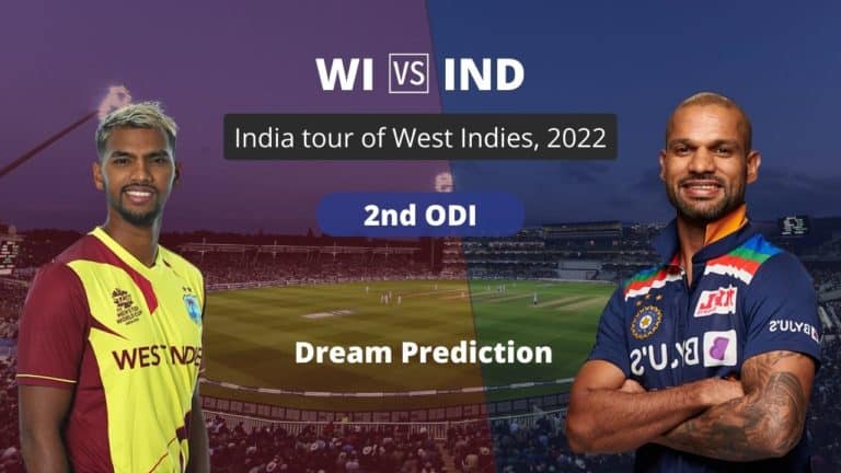 WI vs IND Dream11 Team Prediction 2nd ODI