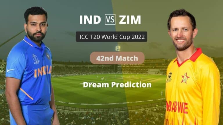IND vs ZIM Dream11 Prediction