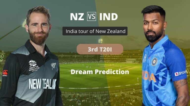 NZ vs IND Dream11 Prediction 3rd T20I