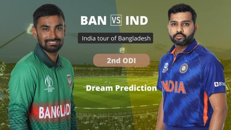 BAN vs IND Dream11 Prediction 2nd ODI
