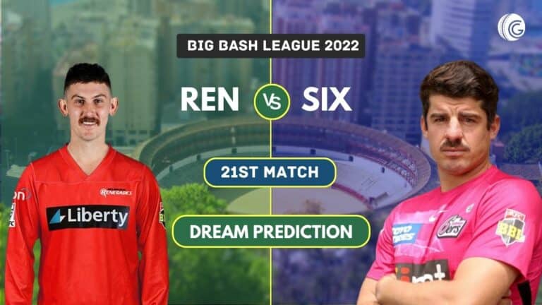 REN vs SIX Dream11 Prediction