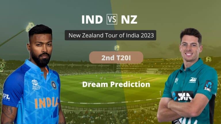 IND vs NZ 2nd T20I Dream11 Prediction
