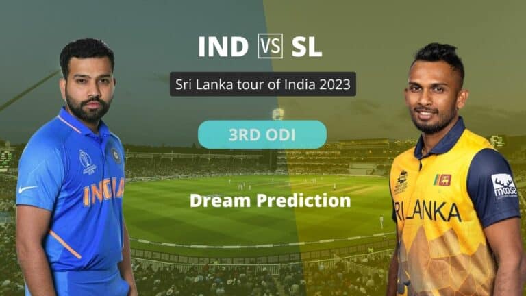 IND vs SL 3rd ODI Dream11 Prediction