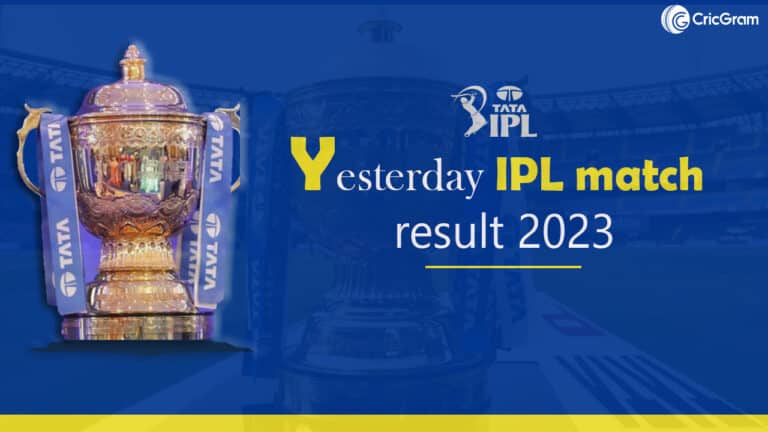 Yesterday IPL match result 2023