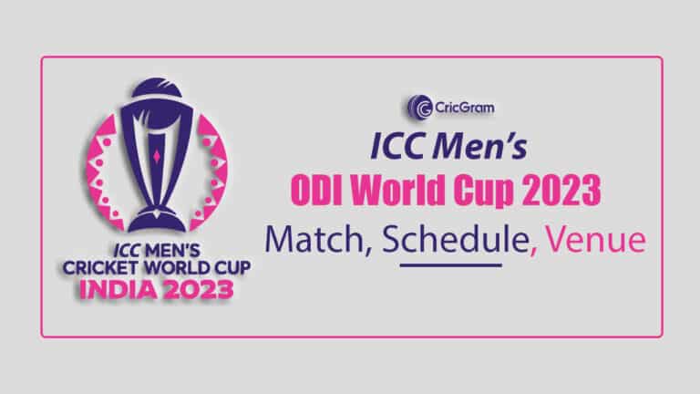 ICC ODI World Cup 2023 Match, Schedule, Venue