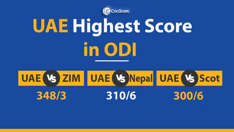 UAE Highest Score in ODI
