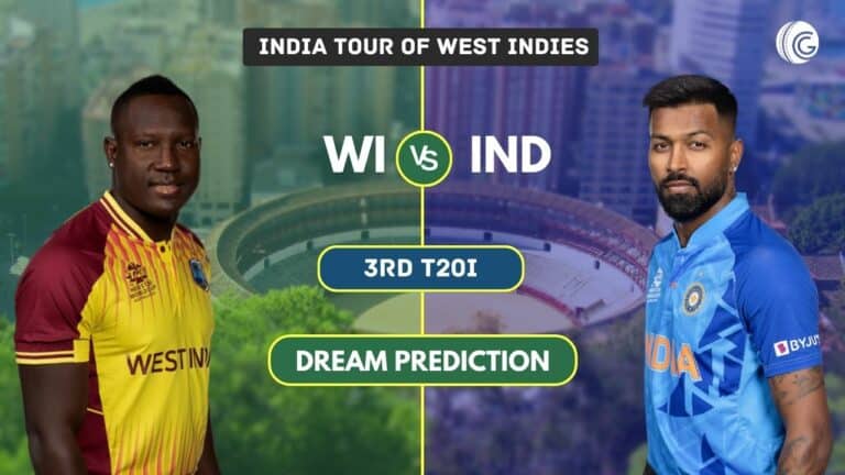 WI vs IND Dream11 Prediction 3rd T20I