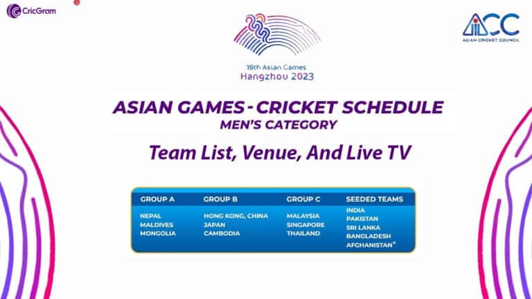 Asian Games 2023 Cricket