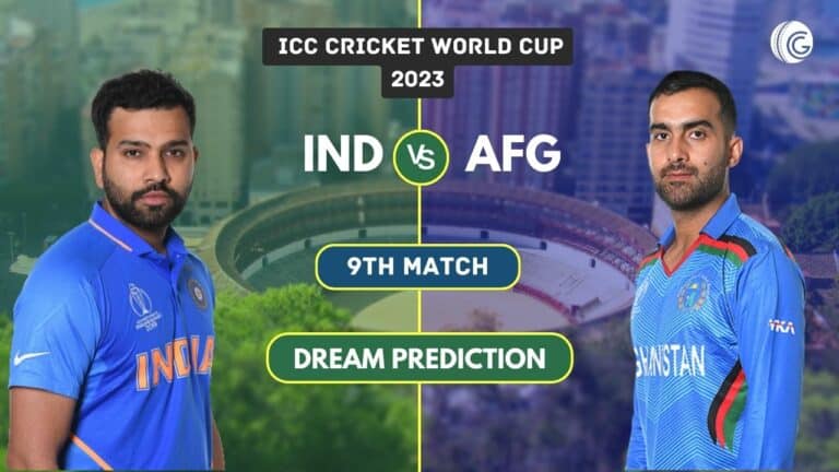 IND vs AFG Dream11 Team Prediction, ICC Cricket World Cup 2023