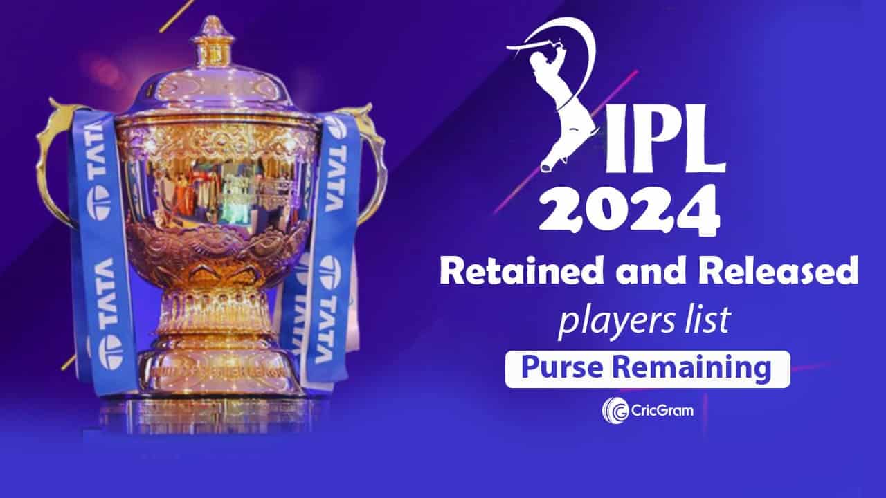 IPL 2024 Retained and Released players list Purse Remaining CricGram