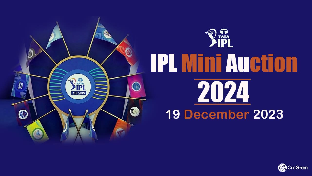 IPL 2024 Auction Today, the IPL Player auction will be held in Dubai