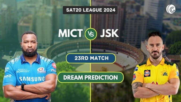 MICT vs JSK Dream11 Prediction, Playing XI & Pitch Report: SA20 2024